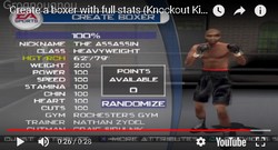 If you enter this password in the game Knockout Kings 2001, your newly created boxer will have full stats.