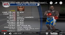 This Gorilla is a secret boxer in the game Knockout Kings 2001.