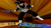 Goku Black launches a dragon rush in the game Dragon Ball Z Budokai 3.