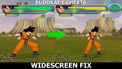 Aspect Ratio fix for Budokai 1 (Image not stetched anymore when playing on wide screens.