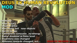 The first version of the mod Hardcore Revival for Deus Ex Human Revolution.
