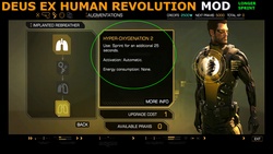 Augmentation de la durée du sprint dans le jeu Deus Ex Human Revolution (Mod).