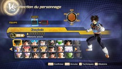 The characters included in the game Dragon Ball Xenoverse 2.