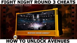 Unlock all venues in Fight Night Round 3 (Cheats).