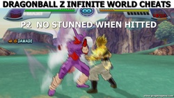 Characters don't get stunned when they are hitted by light attacks (Cheat code for Dragonball Z Infinite World).