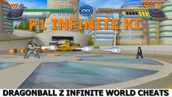 Unlimited ki cheat code for the game Dragonball Z Infinite World.