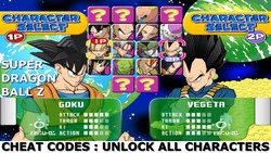 With this cheat code, you can unlock all characters of the PS2 game Super Dragonball Z at once.