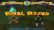 Goku reste transformé en Super Saiyen entre deux rounds (Codes transformations infinies dans le jeu Super Dragonballl Z, PS2).