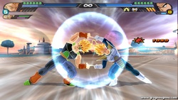 Fusion of Bardock Super Saiyan and Vegeta Super Saiyan with the metamoru fusion (DBZ Tenkaichi 3 mod).