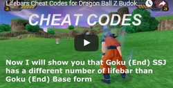 Tutoriel vidéo qui explique comment utiliser les codes "Barres de vie" pour le jeu Dragon Ball Z Tenkaichi 3.