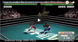 This cheat code for the game Knockout Kings 2000 will make the boxers to be minuscules.