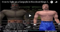 Jouer un match avec une Gargoyle, c'est aussi possible (Mot de passe pour le jeu de box KoK 2000).