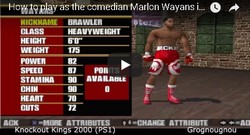 How to unlock the comedian Marlon Wayans in Knockout Kings 2000.