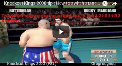 Here is how to switch stances during fights in the boxing game Knockout Kings 2000 for playstation 1.