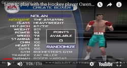 Le joueur de Hockey Owen Nolan est un boxeur caché dans le jeu de Boxe Knockout Kings 2001.