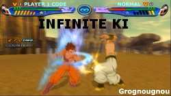 Ce code pour Budokai 3 rend les barres de ki des personnages inépuisables : Elle restent pleines, quelle que soient les techniques que les joueurs utilisent lors des combats.