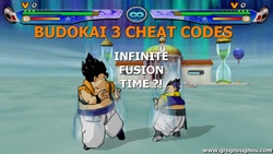 This cheat code for Dragonball Z Budokai 3 makes the fusion dance to last until the end of the fight.