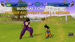 Ce code pour Dragon Ball Z Budokai 3 réduit le temps de récupération des personnages à une seconde quand leur jauge de fatigue est pleine.