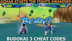 Budokai 3 Cheat Codes : Kid Gohan starts the fight awakened.