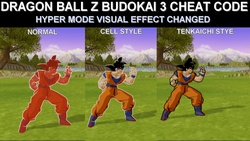 This cheat code for Dragonball Z Budokai 3 improves the visual effects of the characters when they enter in their hyper mode state.
