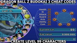 With this cheat code, you can create custom Level 99 characters in the game Dragon Ball Z Budokai 3.