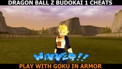 Play with Goku in armor (Cheat code for Dragon Ball Z Budokai 1).