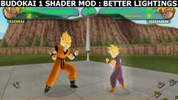 Budokai 1 Shaders mod : More advanced lightings and shadows for super saiyan characters.