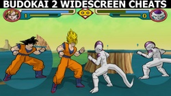 A widescreen cheat code for Dragon Ball Z Budokai 2 (The image is not stretched anymore on larger screens).