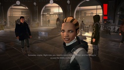 Madame Photographe, an important character, can only be seen during some cutscenes, in the background.