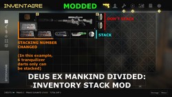 How to make items stack in the player's inventory (Modding tutorial for Deus Ex Mankind Divided).