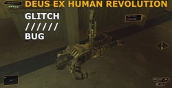 Weapon glitch in Deus Ex Human Revolution.
