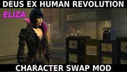 Le modèle 3D d'Eliza Cassan remplace celui de Jenny Alexander (Mod de Deus Ex Human Revolution).