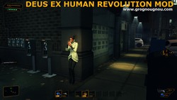 Megan Reed lights a smoke in Deus Ex Human Revolution (Mod).