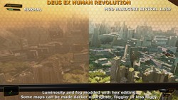 La ville haute de Hengsha sans le brouillard jaune (Mod de Deus Ex Human Revolution sur PC).