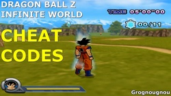Codes de triche pour Dragon Ball Z Infinite World (en vidéo).