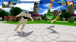 The Earth's Dragon and Syn Shenron use the potaras fusion : Shenron Z Warrior appears (Dragon Ball Z Budokai Tenkaichi 3 mod).