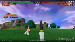 Le 2ème combo de la version originale de Boubou dans le jeu Dragonball Z Tenkaichi 3.